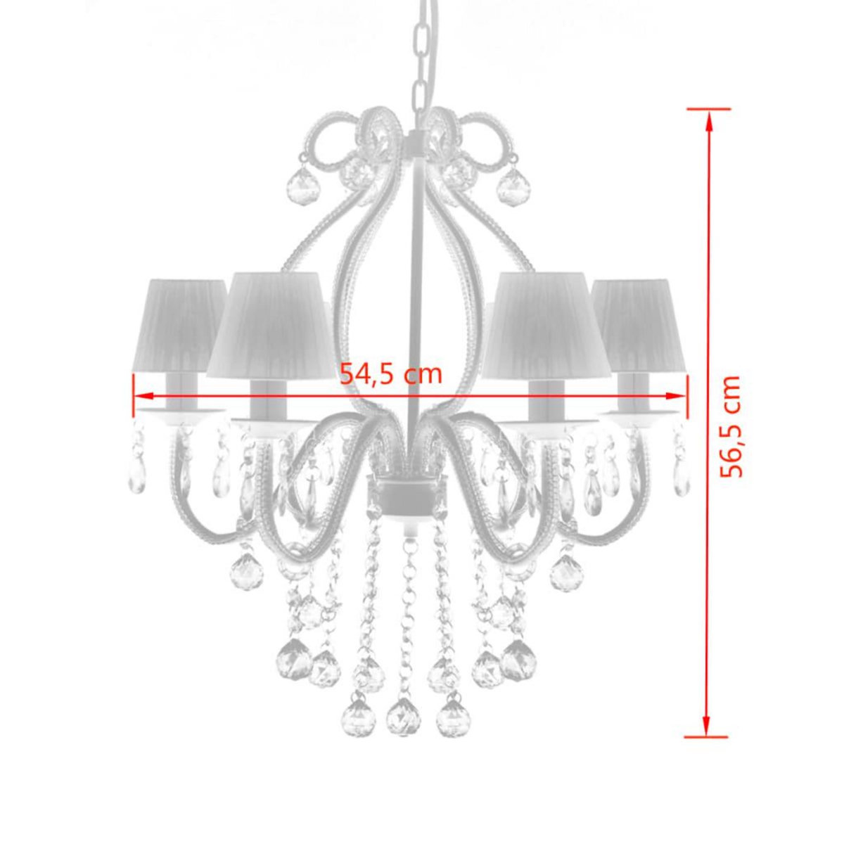 VIDAXL Chandelier avec 2300 cristaux Blanc