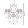 Voir la diapositive 6 : VIDAXL Chandelier avec 2300 cristaux Blanc