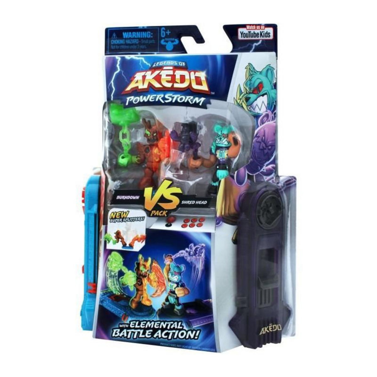 MOOSE TOYS Figurines - Pack Duo Powerstorm Burndown vs Shred Head - Akedo MOOSE TOYS