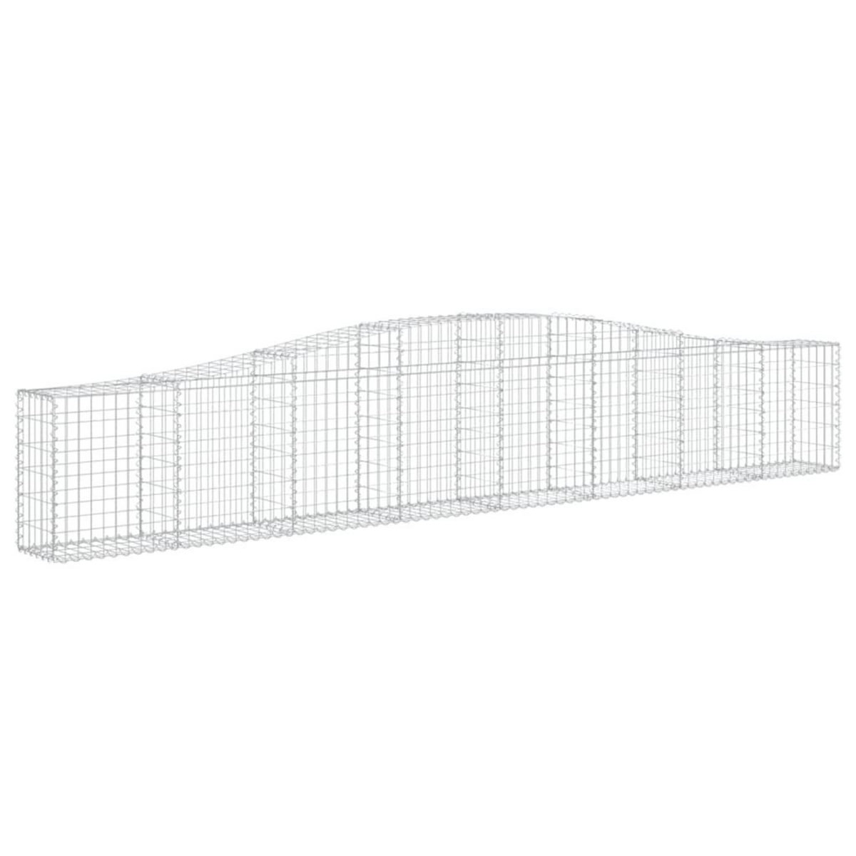 VIDAXL Paniers a gabions arques 2 pcs 400x30x60/80 cm Fer galvanise