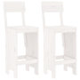 Voir la diapositive 3 : VIDAXL Ensemble de bar de jardin 3 pcs blanc bois de pin massif