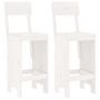 Voir la diapositive 3 : VIDAXL Ensemble de bar de jardin 3 pcs blanc bois de pin massif