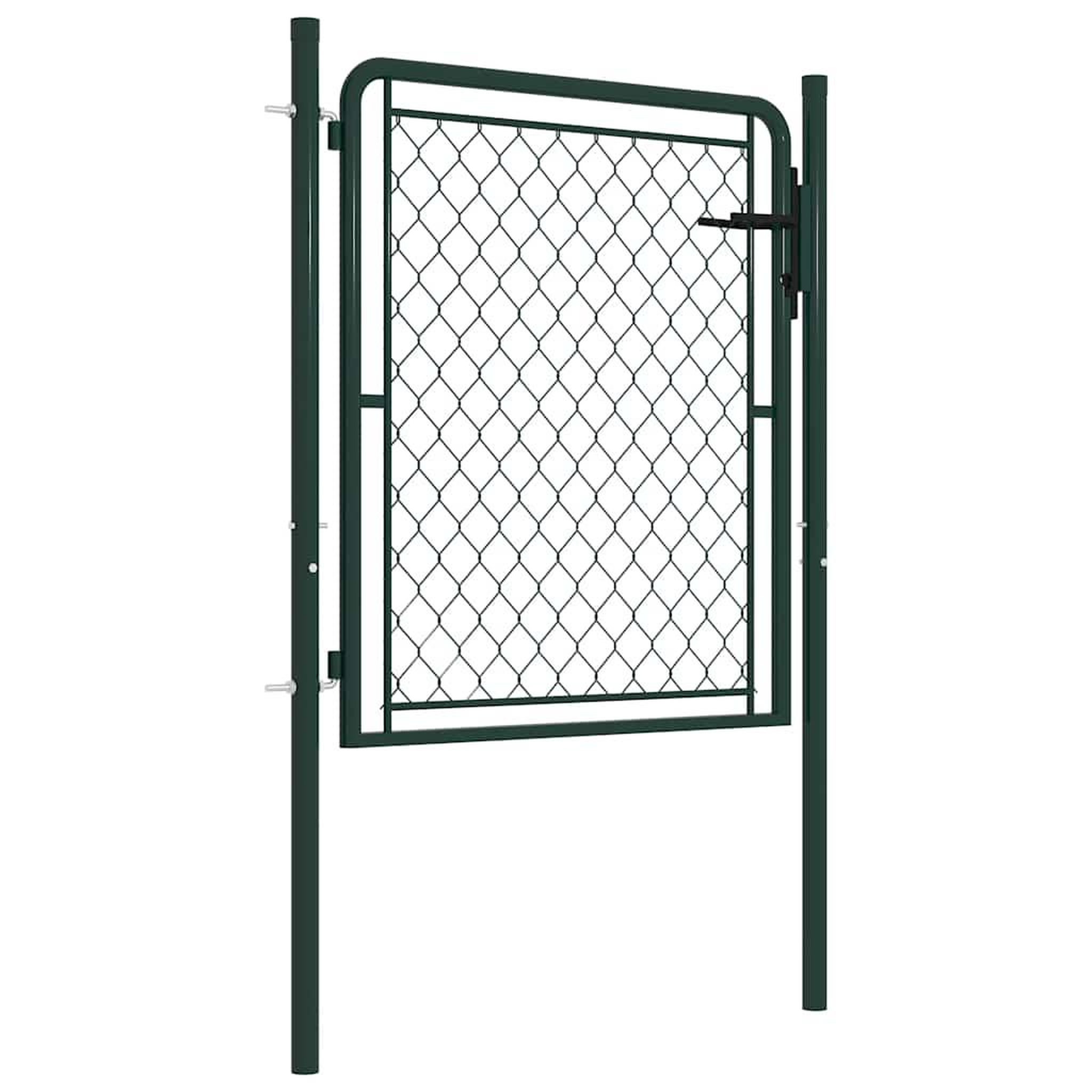 Voir la diapositive 2 : VIDAXL Portail de jardin en acier vert 100 x 75 cm