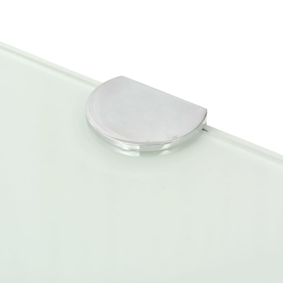 VIDAXL Etagere de coin avec supports chromes Verre Blanc 35 x 35 cm