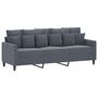 Voir la diapositive 2 : VIDAXL Canape a 3 places Gris fonce 180 cm Velours