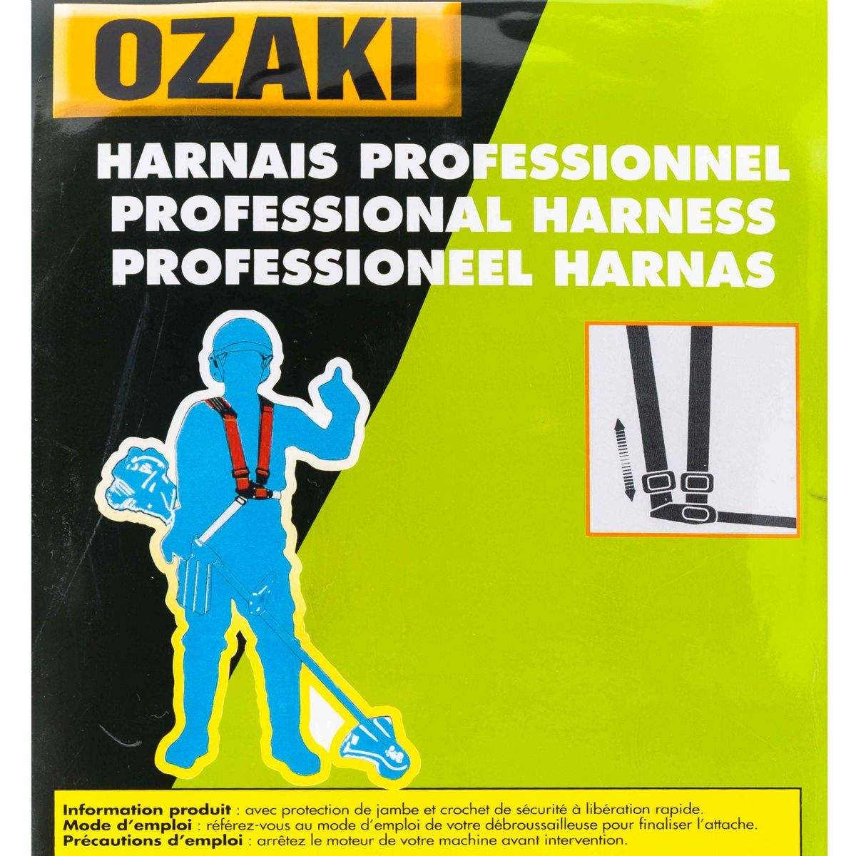 OzaKI Harnais pour débrousailleuse réglable