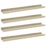 Voir la diapositive 2 : VIDAXL Etageres murales 4 pcs blanc et chene sonoma 60x9x3 cm