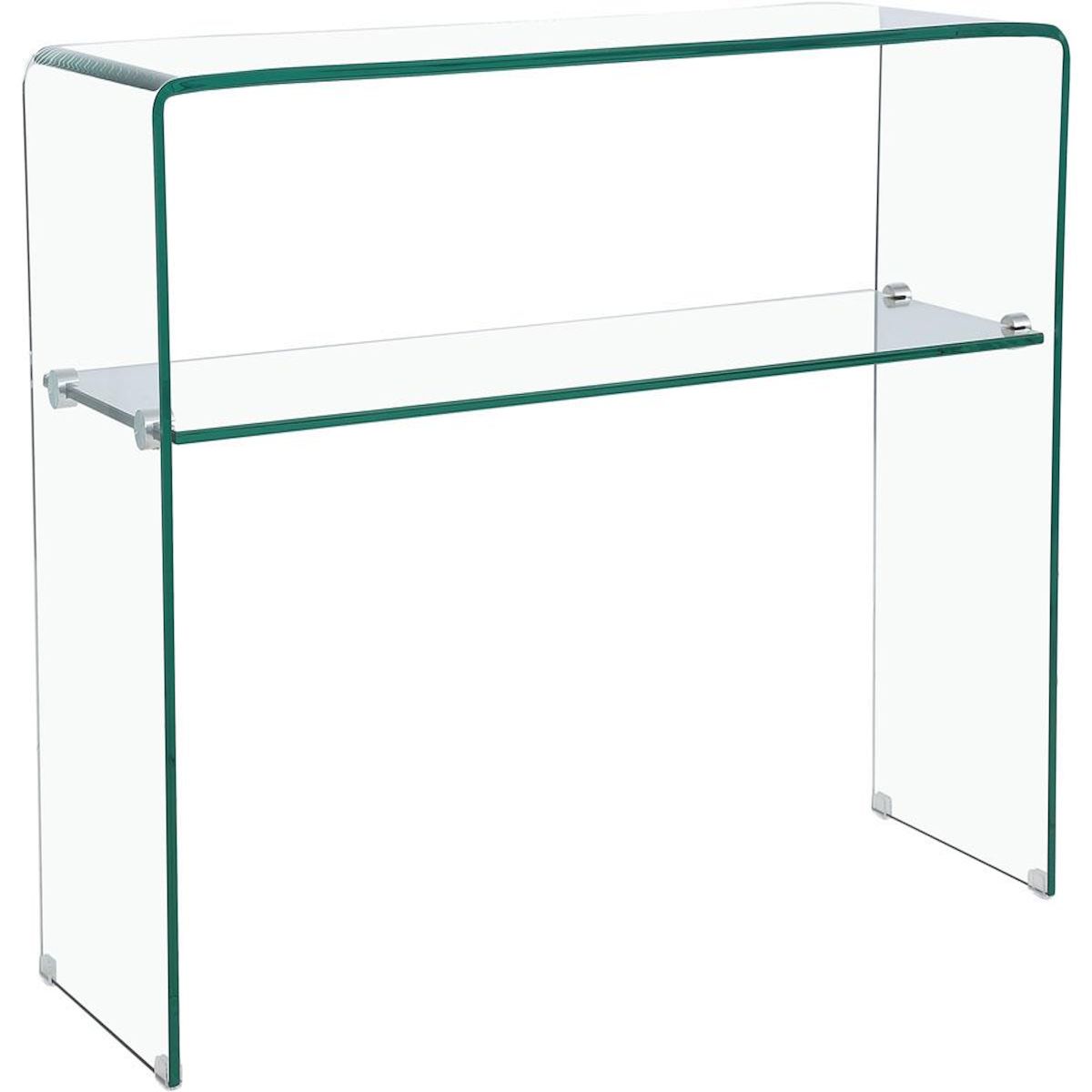 Habitat et Jardin Console  Genova  - 110 x 35 x 75 cm - Verre courbé transparent