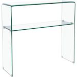Habitat et Jardin Console  Genova  - 110 x 35 x 75 cm - Verre courbé transparent