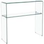 Voir la diapositive 1 : Habitat et Jardin Console  Genova  - 110 x 35 x 75 cm - Verre courbé transparent