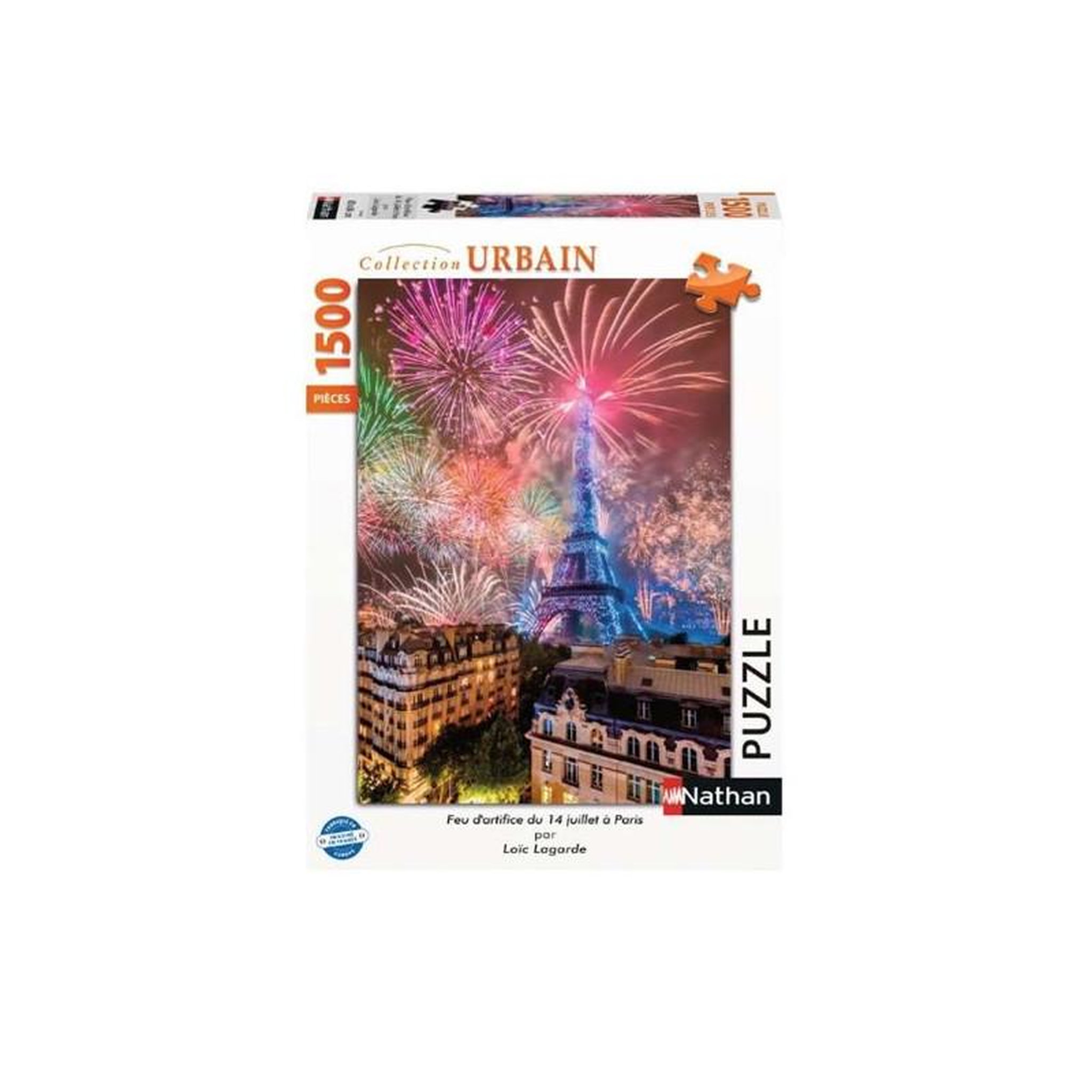 Nathan Puzzle 1500 pièces Feu d’artifice du 14 juillet à Paris – Nathan