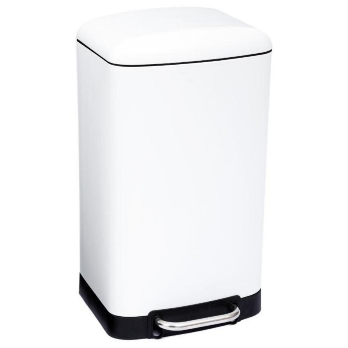 FIVE Poubelle Métal  Silencieuse  30L Blanc