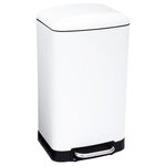 FIVE Poubelle Métal  Silencieuse  30L Blanc