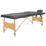 Voir la diapositive 1 : VIDAXL Table de massage avec 2 zones Cadre en bois Anthracite 186x68cm