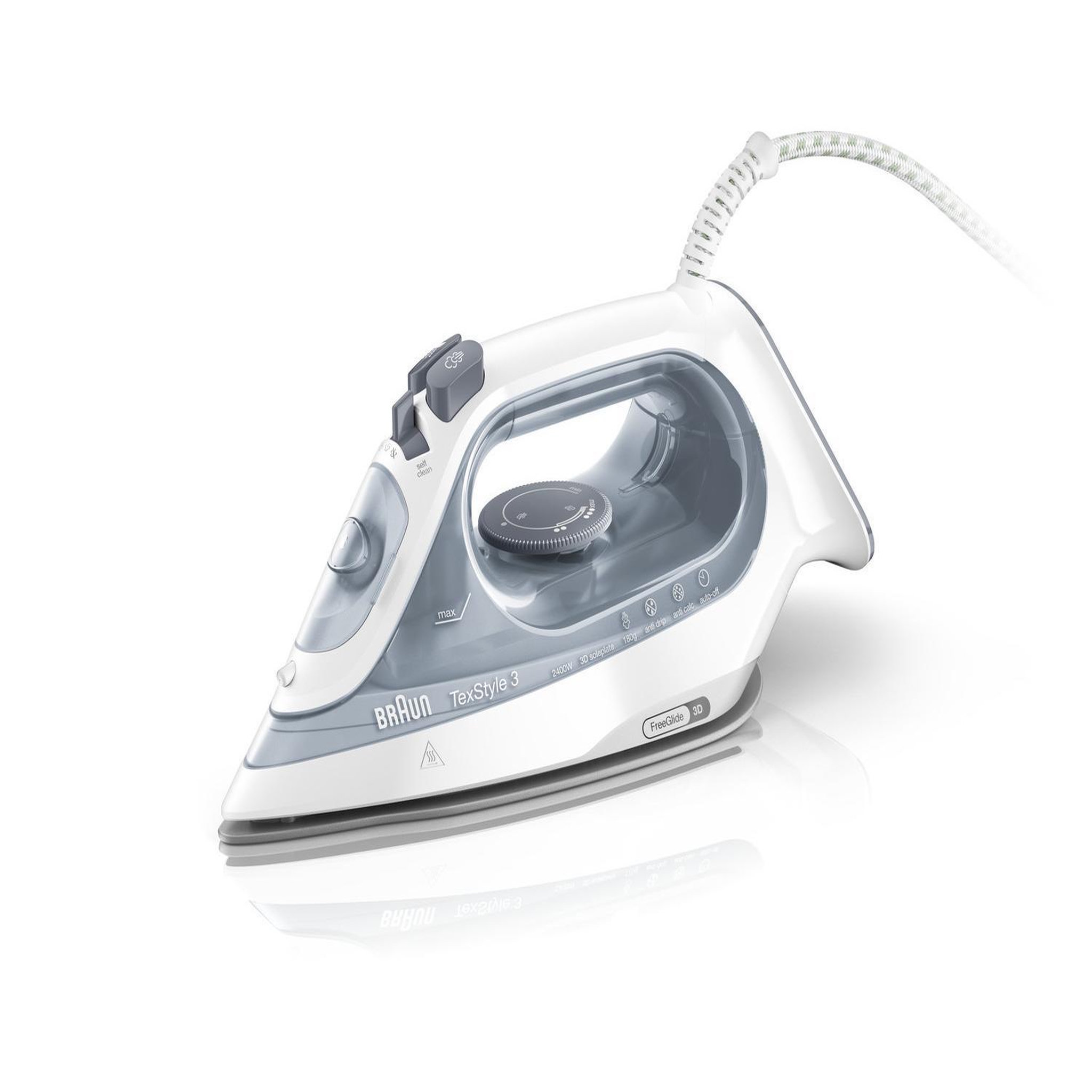Voir la diapositive 2 : BRAUN Fer à repasser Braun semelle en céramique 2400 W