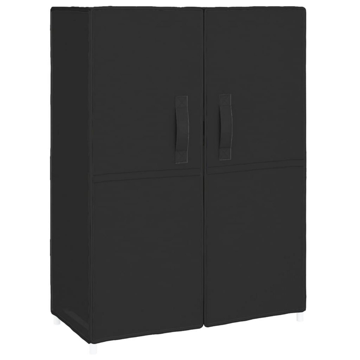 VIDAXL Armoire a chaussures Noir 60x28x90 cm Tissu