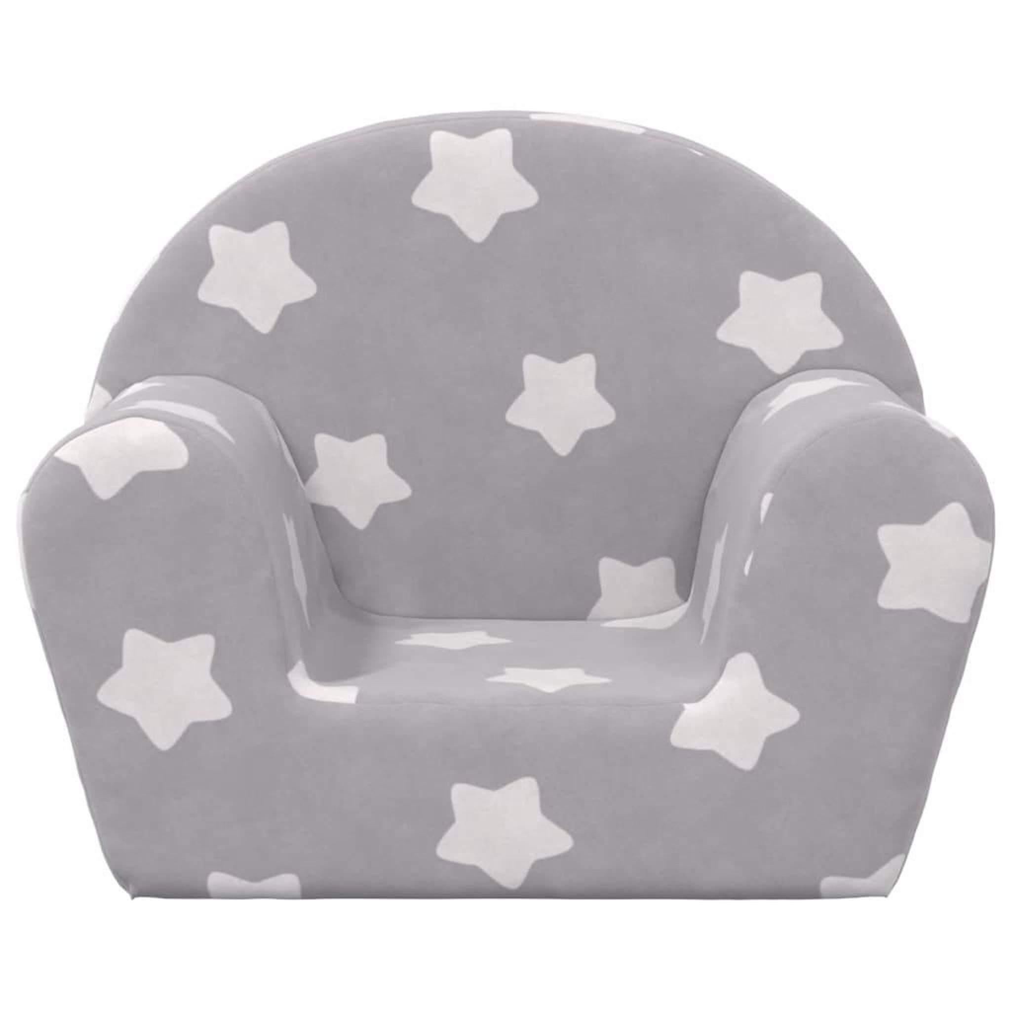 Voir la diapositive 3 : VIDAXL Canape pour enfants gris clair avec etoiles peluche douce