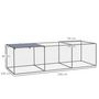 Voir la diapositive 3 : PAWHUT Cage parc enclos poulailler dim. 2,96L x 1l x 0,8H m - espace couvert - ouverture toit verrouillable - acier gris vert