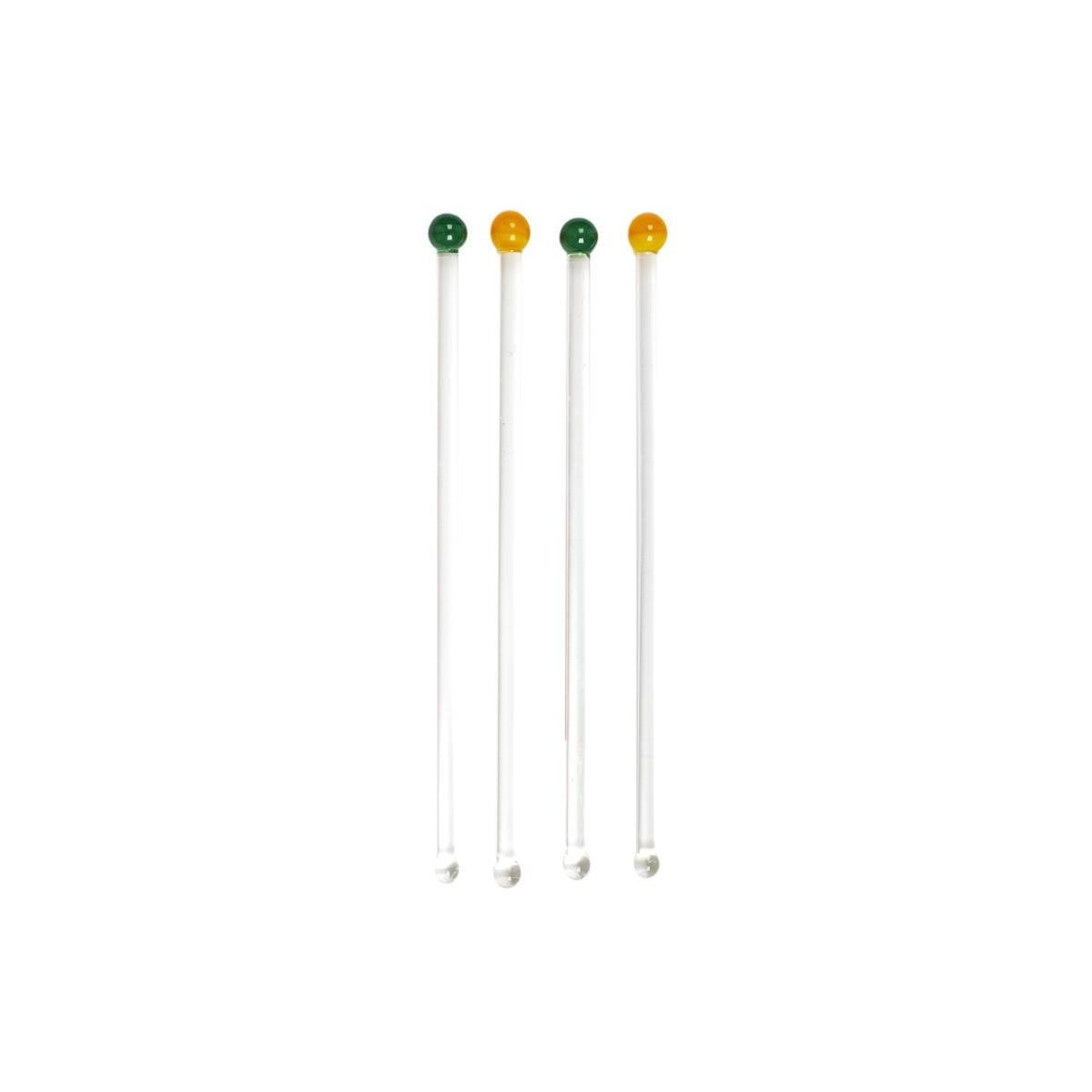 Voir la diapositive 1 : The Home Deco Factory Lot de 4 Agitateurs à Cocktail  Verre  18cm Multicolore