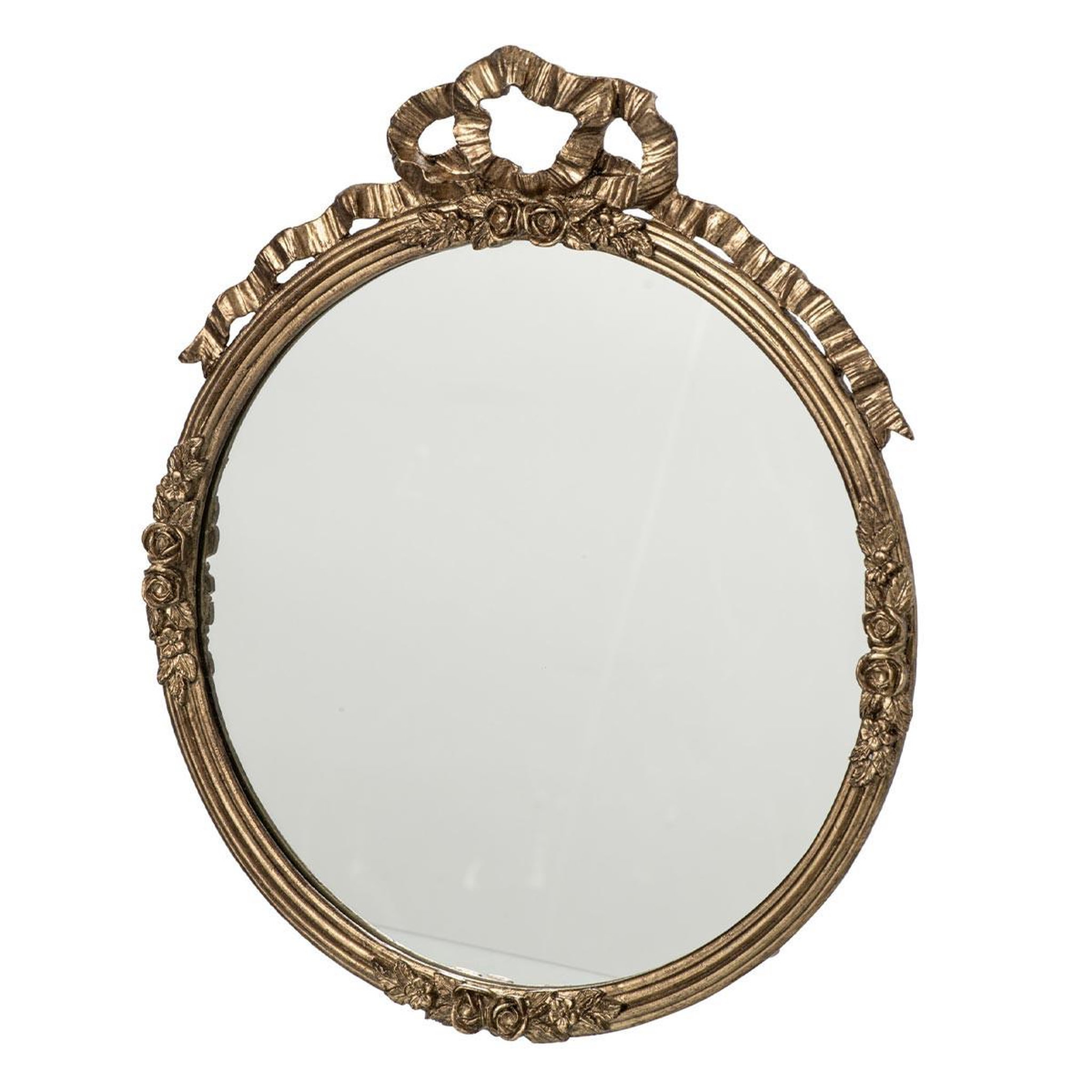 J-LINE Miroir mural baroque  ted  35cm bronze