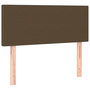 Voir la diapositive 4 : VIDAXL Tete de lit a LED Marron Fonce 100x5x78/88 cm Tissu