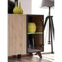 Voir la diapositive 6 : Paris Prix Buffet 4 Portes Design  Liam  160cm Naturel & Noir