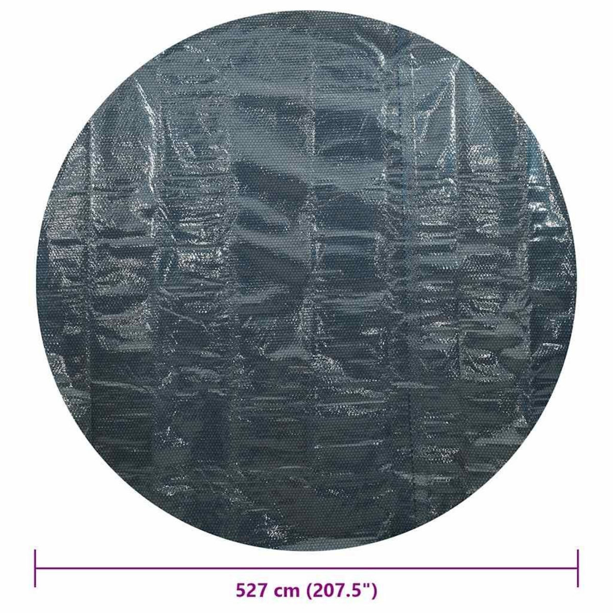 VIDAXL Film solaire de piscine flottant PE 527 cm Noir et bleu