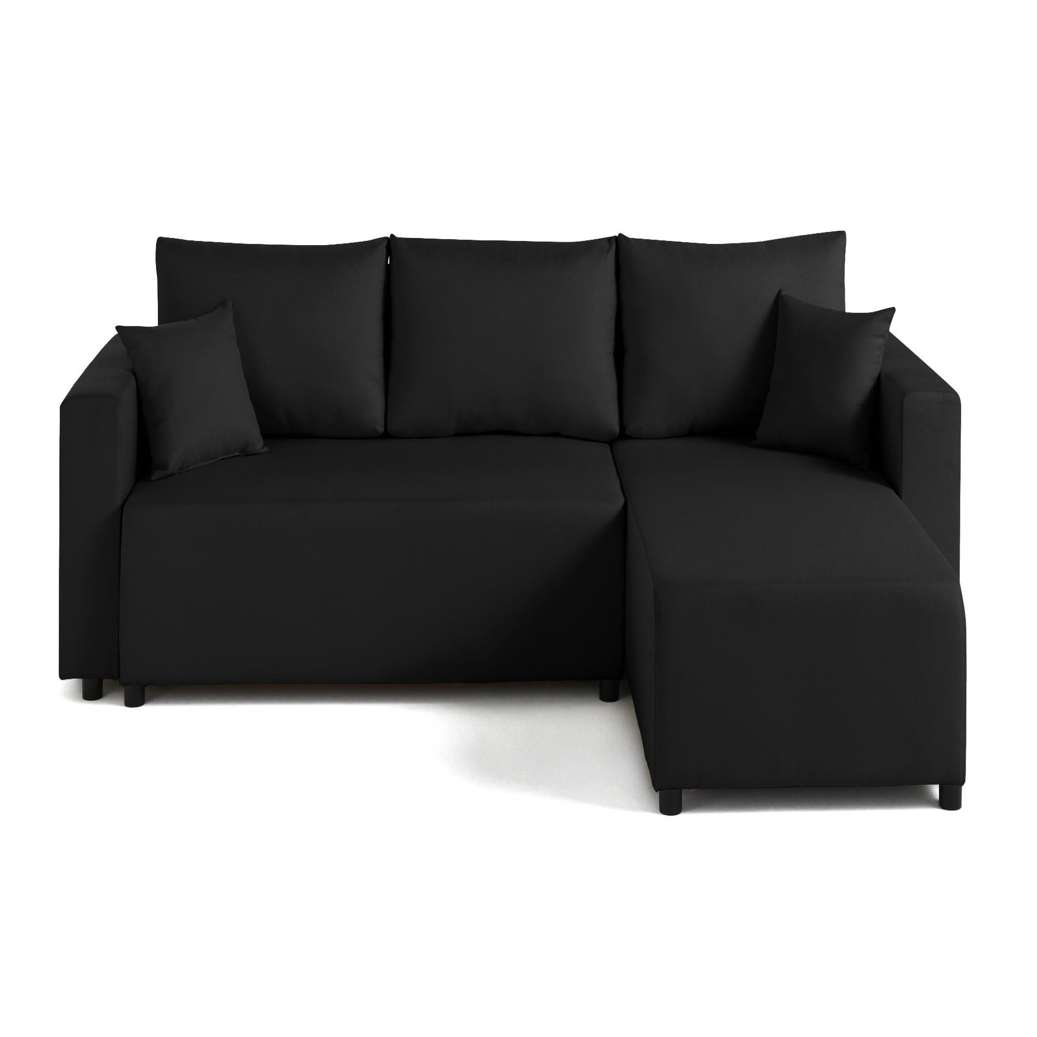 Voir la diapositive 1 : BEST MOBILIER Regala - canapé d'angle réversible - 4 places - convertible avec coffre - en tissu