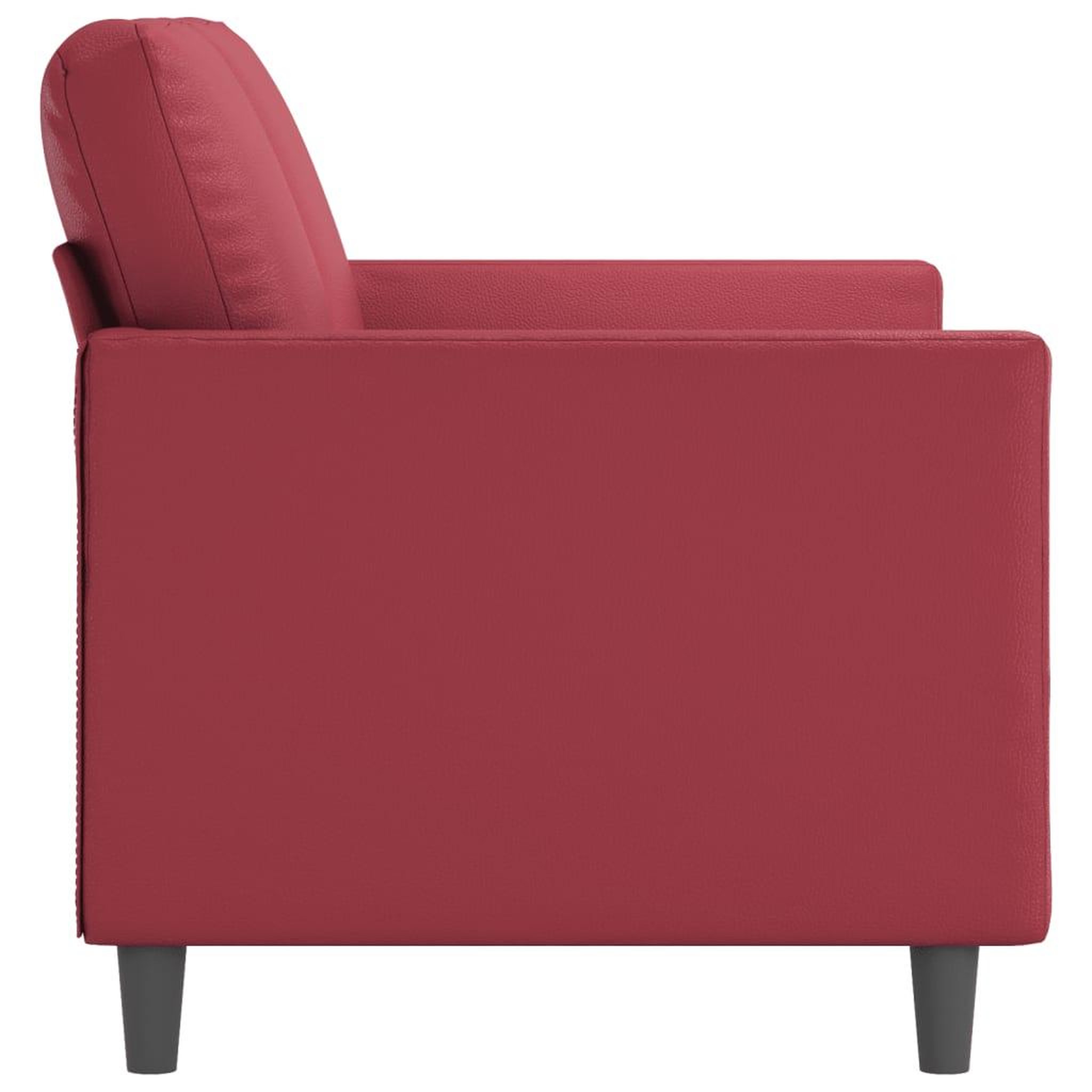 Voir la diapositive 4 : VIDAXL Canape a 2 places Rouge bordeaux 120 cm Similicuir