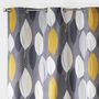 Voir la diapositive 2 : Douceur d'Intérieur Rideau à œillets 140x240 cm Leafy jaune coton