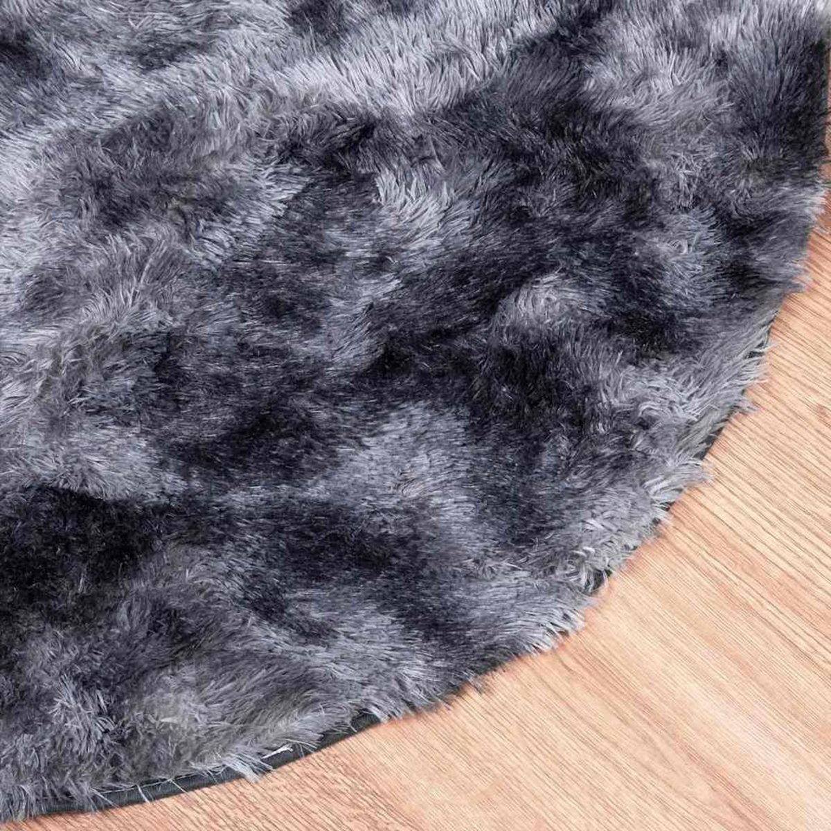 VIDAXL Tapis Shaggy a poils longs NAVARRA gris fonce 240x240 cm