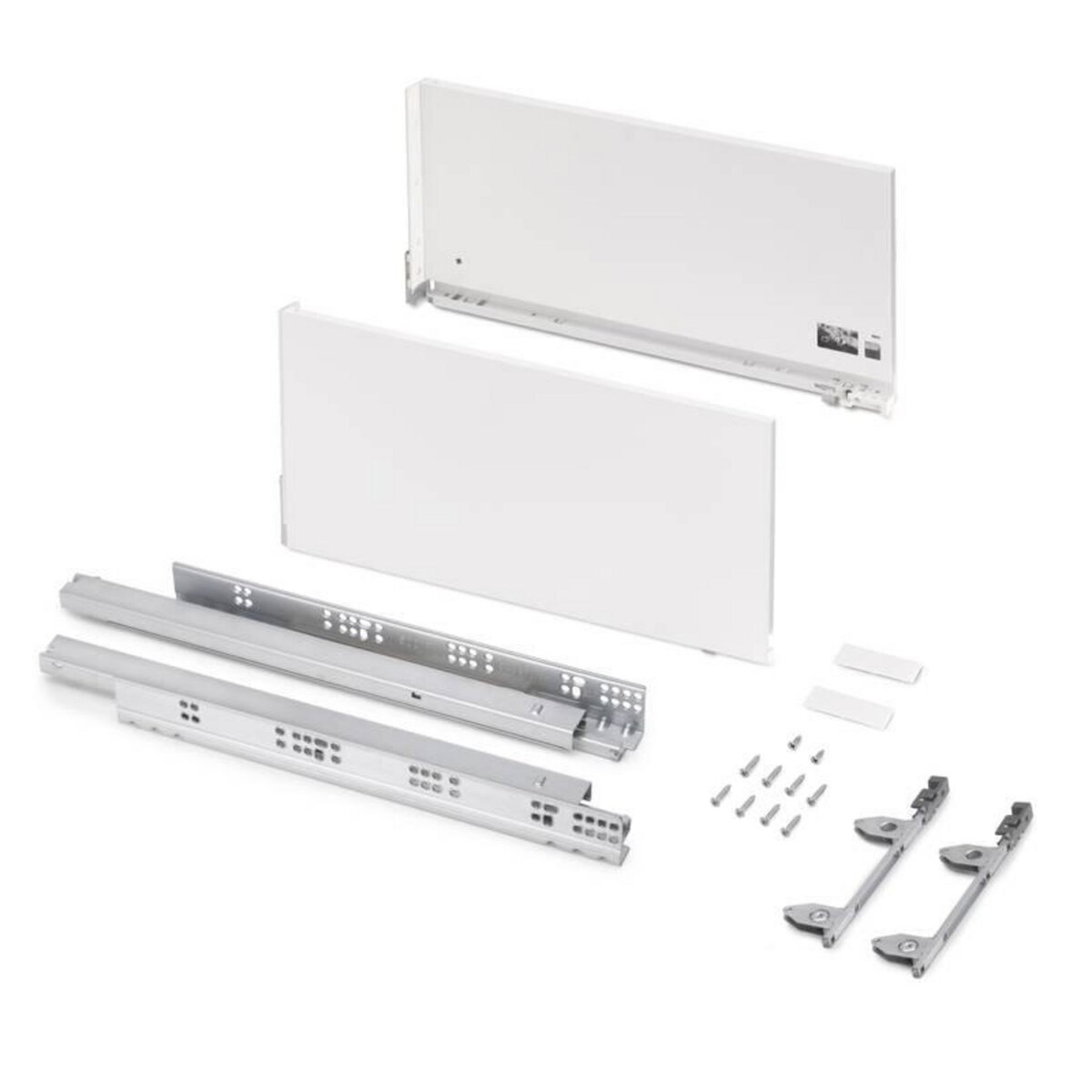 EMUCA SRL Tiroir extérieur Vertex 3D - 60 kg - 242 mm x 500 mm - Peint en blanc - Acier