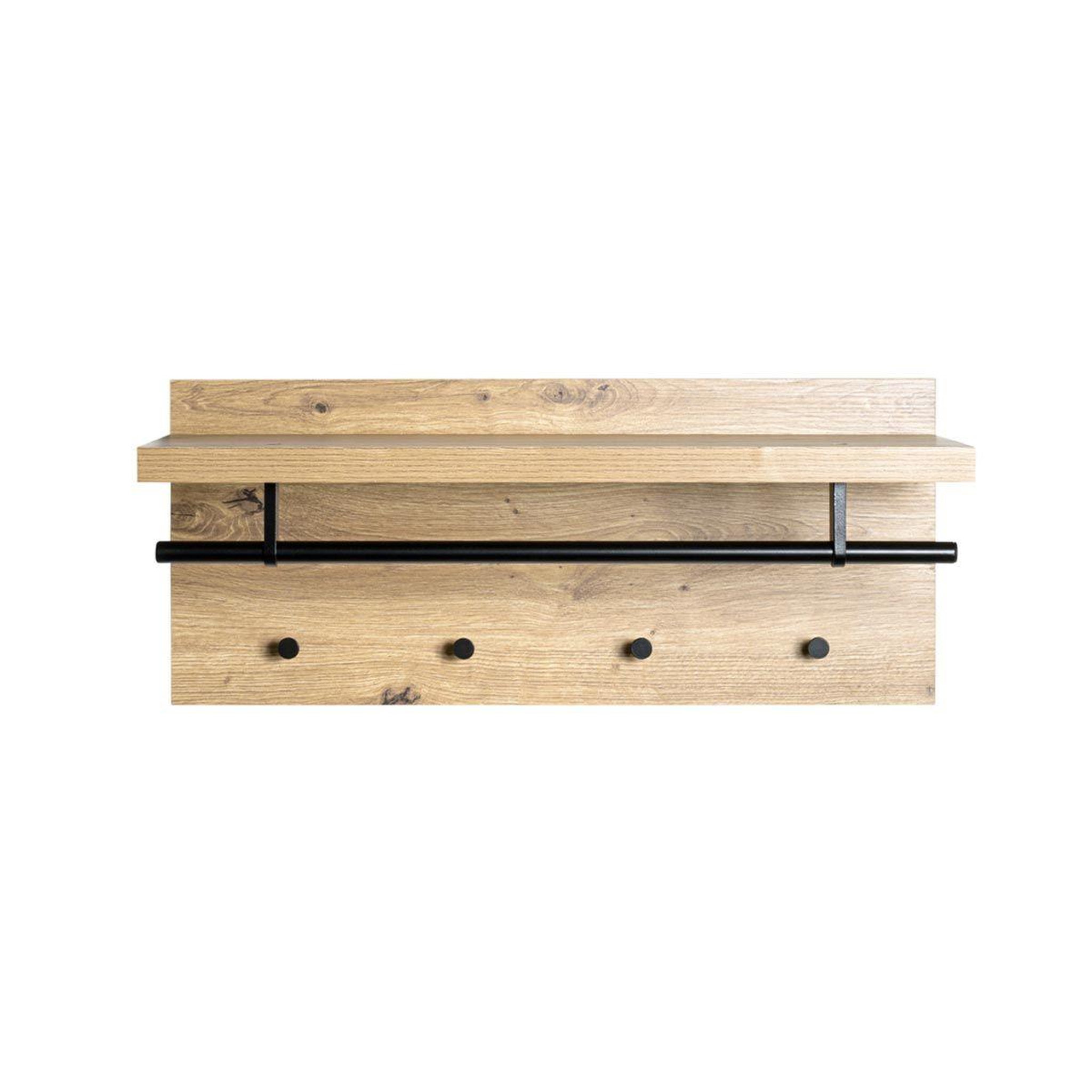 Voir la diapositive 2 : Paris Prix Patère murale design  lemina  70cm chêne & noir
