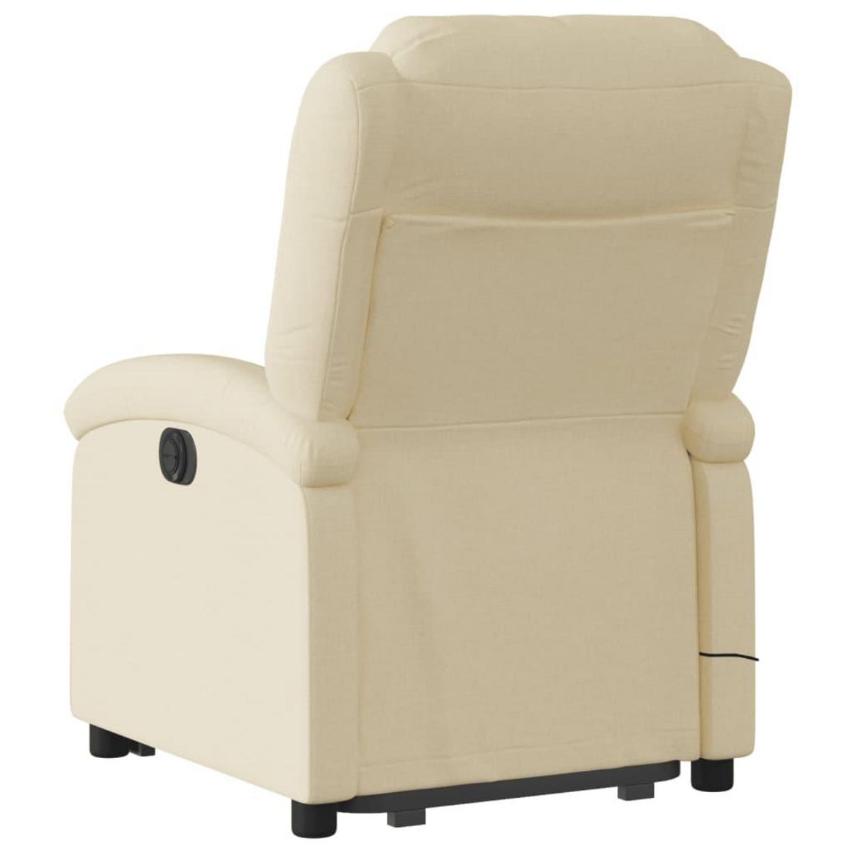 VIDAXL Fauteuil inclinable de massage electrique Creme Tissu