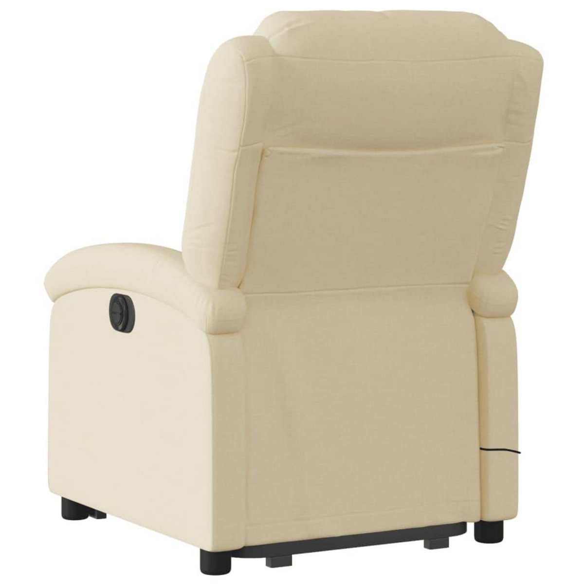 VIDAXL Fauteuil inclinable de massage electrique Creme Tissu