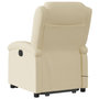 Voir la diapositive 5 : VIDAXL Fauteuil inclinable de massage electrique Creme Tissu