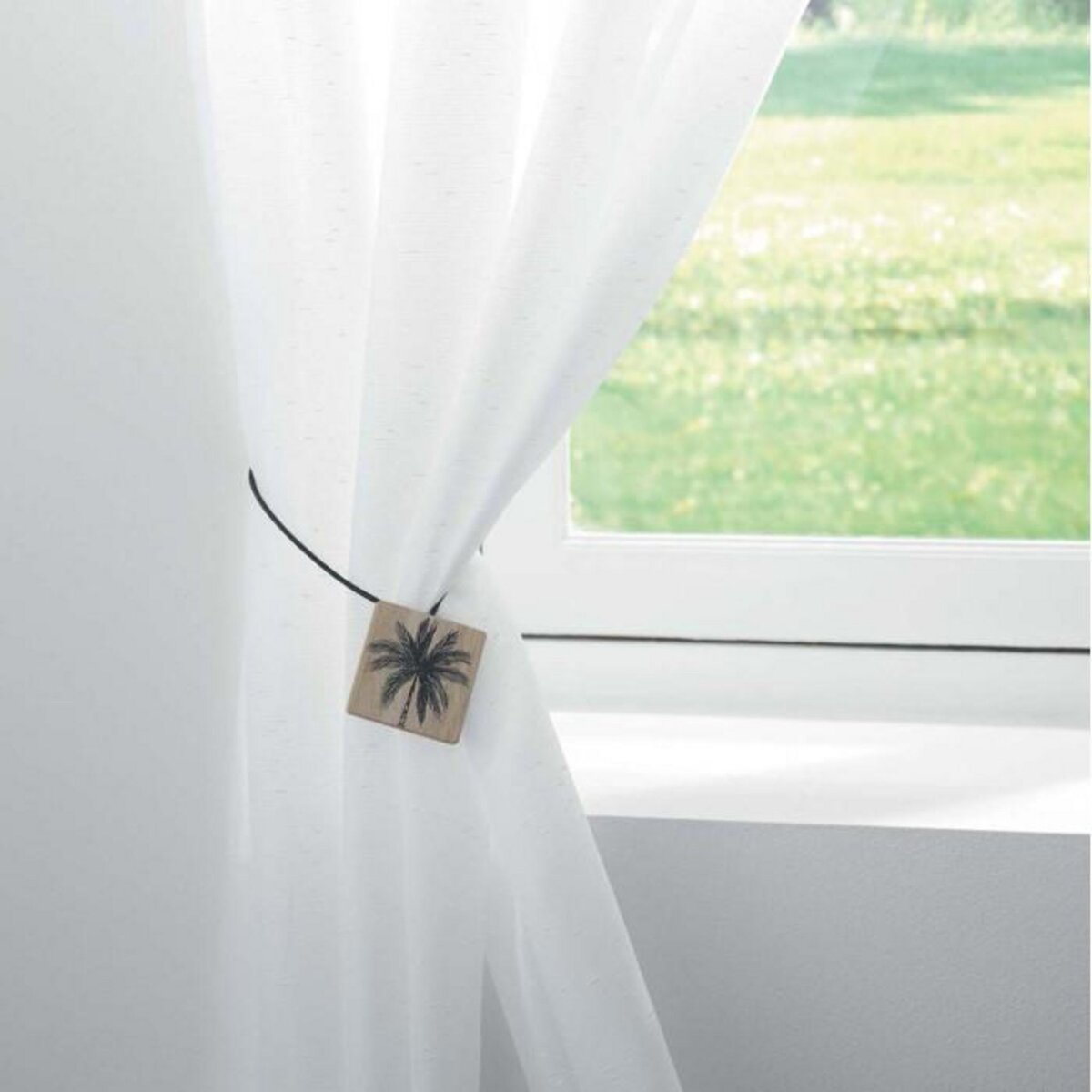 Paris Prix Embrasse de Rideau Aimantée  Cycas  43cm Noir