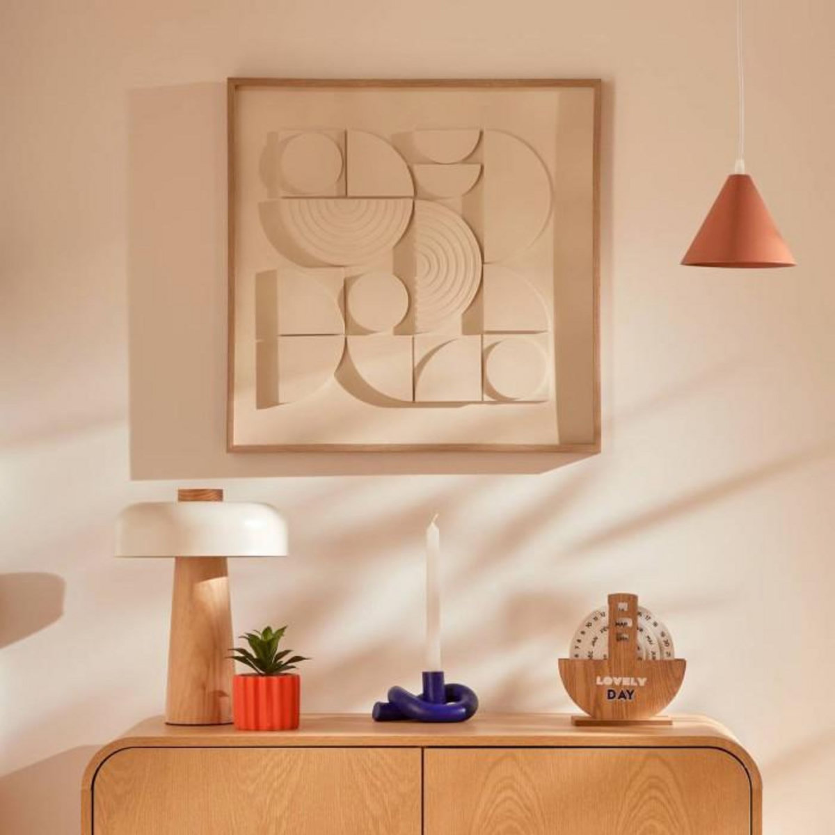 ATMOSPHERA Toile Déco 3D  Catalina  60x60cm Blanc