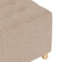 Voir la diapositive 3 : ATMOSPHERA Pouf carré en tissu LEANDRE - Beige