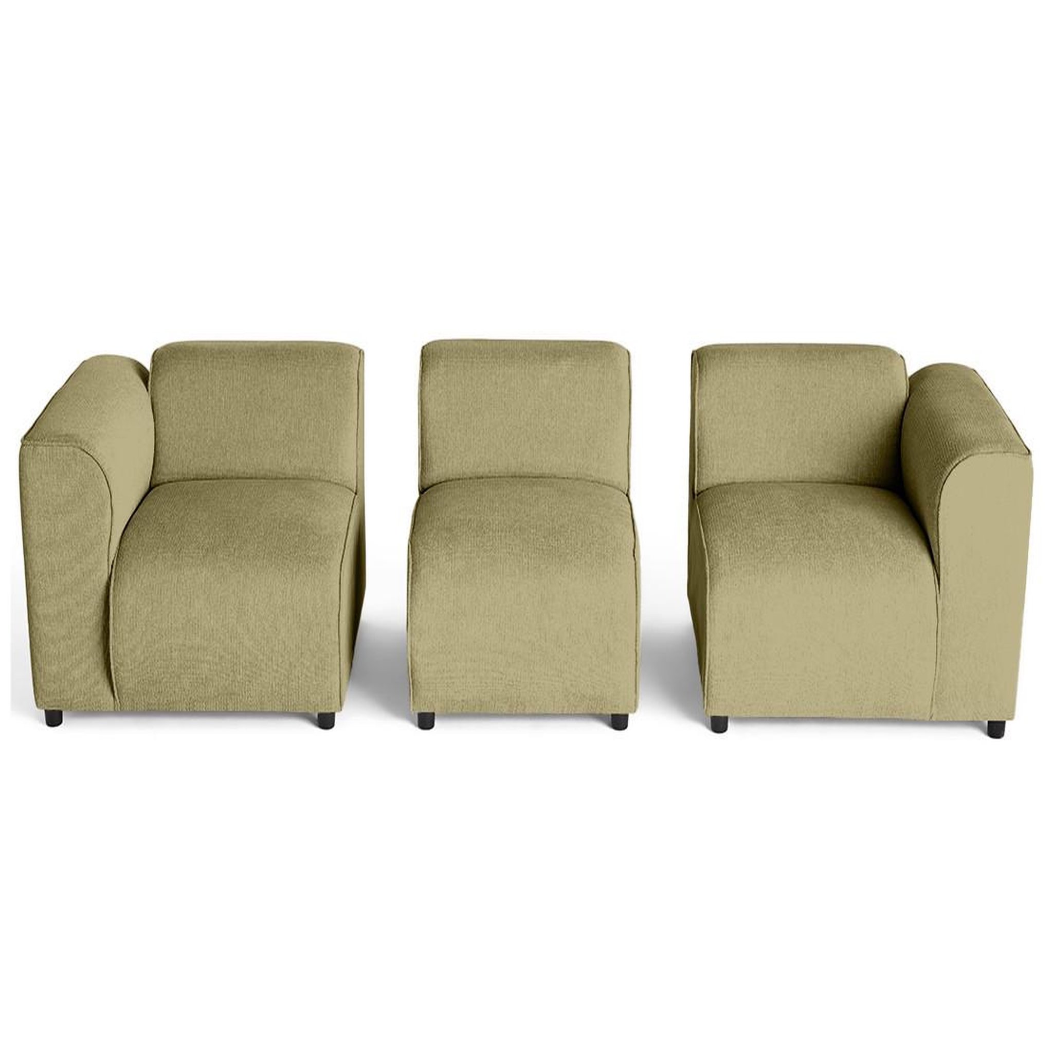 Voir la diapositive 3 : LISA DESIGN Suaro - canapé modulable 3 places en tissu texturé