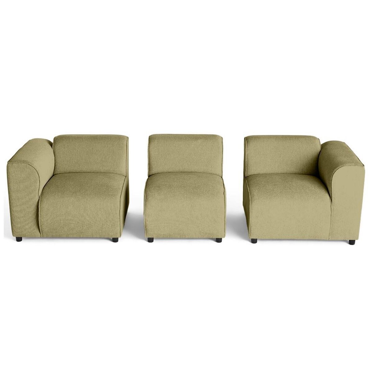 LISA DESIGN Suaro - canapé modulable 3 places en tissu texturé