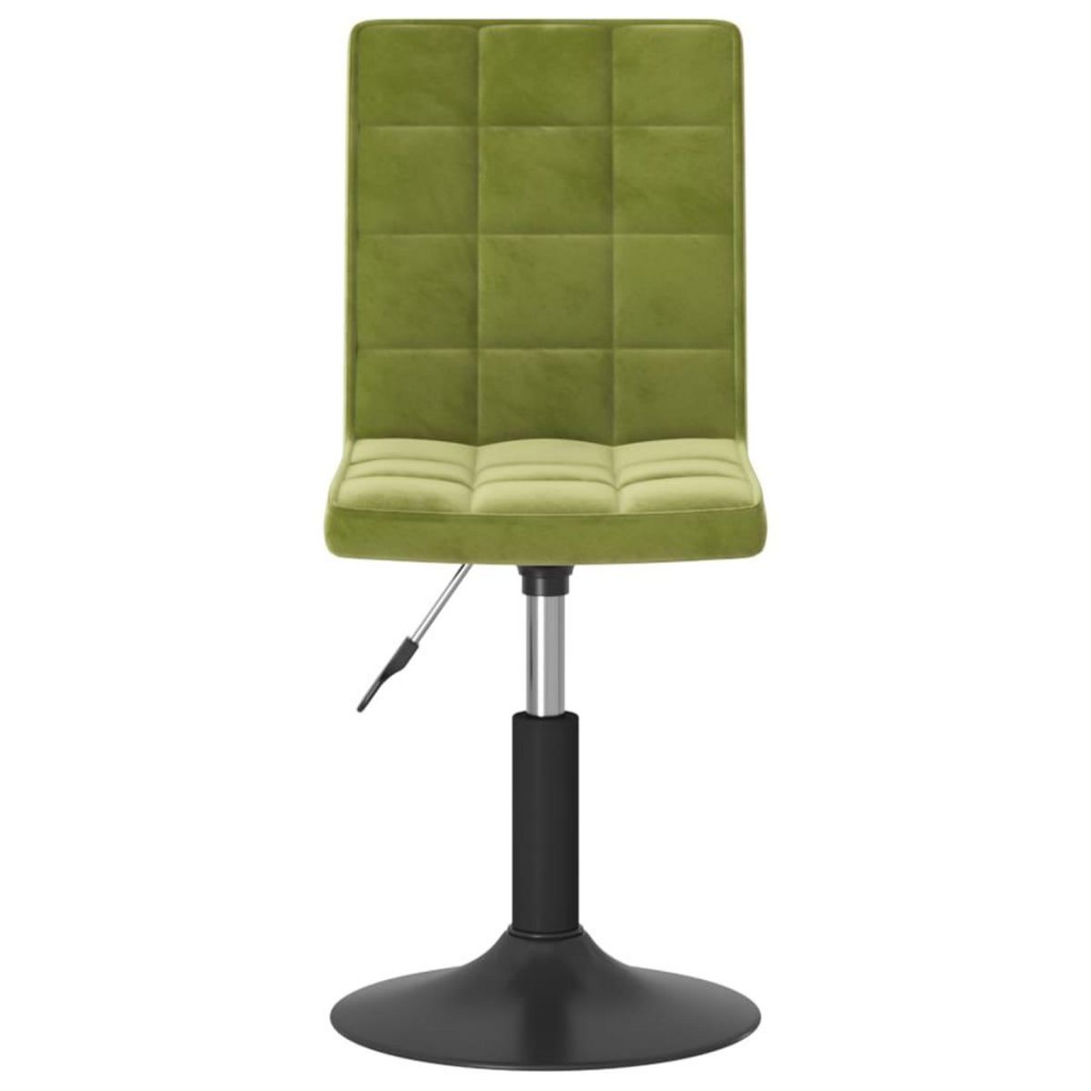 VIDAXL Chaises pivotantes a manger lot de 6 vert clair velours