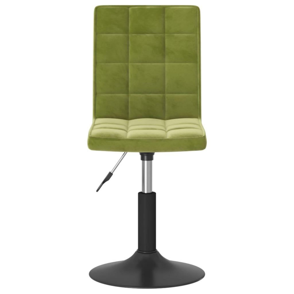 VIDAXL Chaises pivotantes a manger lot de 6 vert clair velours