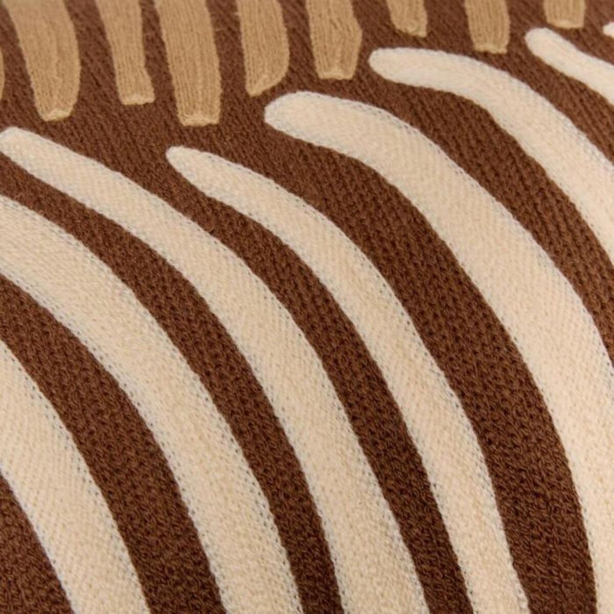 ATMOSPHERA Coussin Déco Brodé  Hary  30x50cm Marron