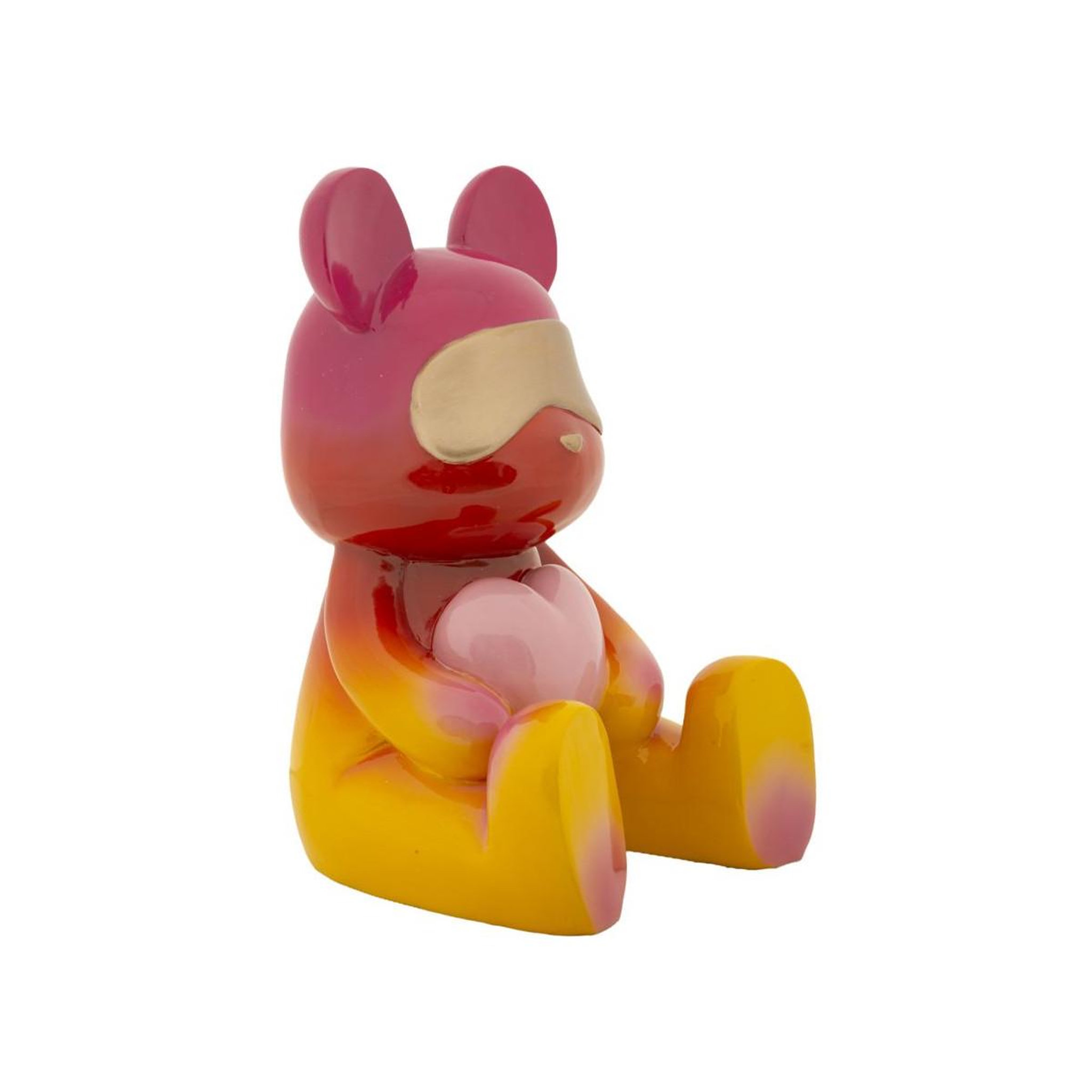 Voir la diapositive 2 : Paris Prix Statuette Ourson Assis  Rainbow  32cm Multicolore
