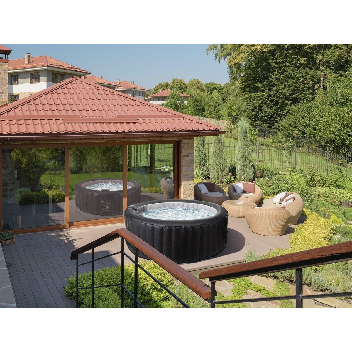 Habitat et Jardin Spa gonflable en PVC   Sardaigna  - 4 places - Noir
