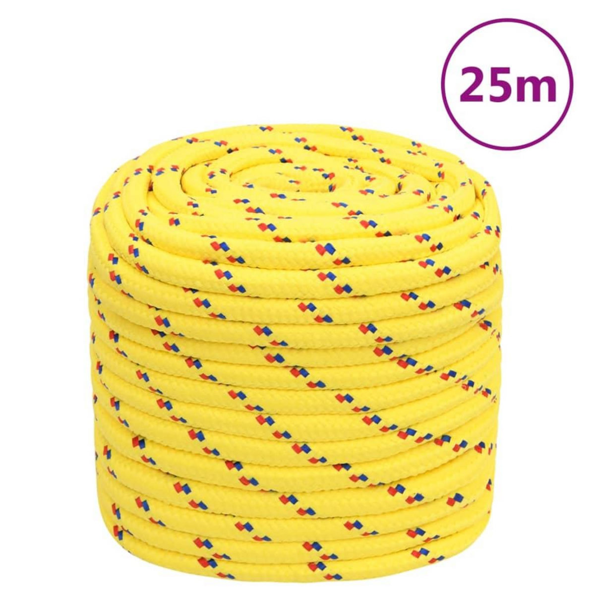 VIDAXL Corde de bateau Jaune 18 mm 25 m Polypropylene