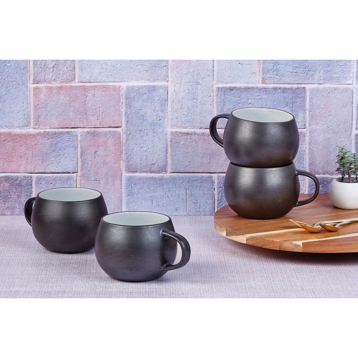 BJORN Mug GOURMET 70cl - 4 pièces - Onyx