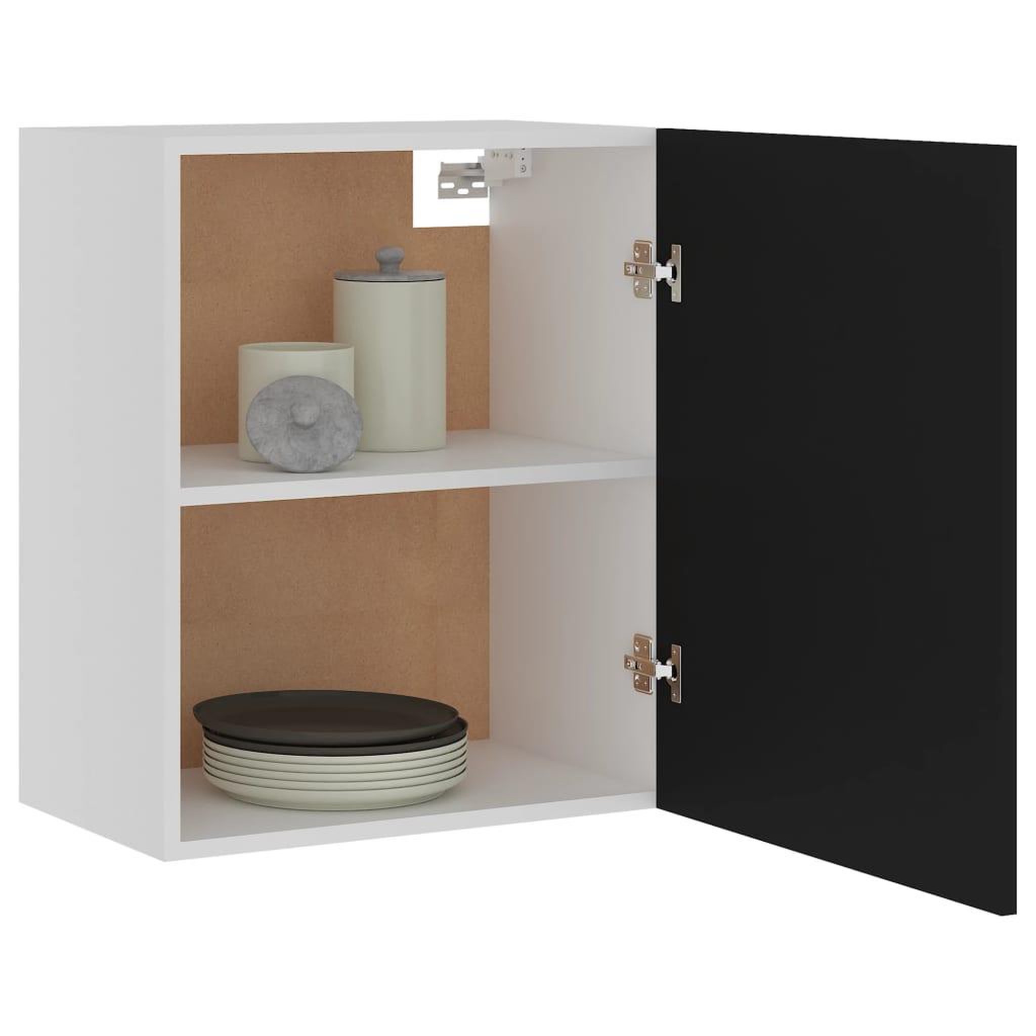 Voir la diapositive 4 : VIDAXL Armoires suspendues 2 pcs Noir 50x31x60 cm Bois d'ingenierie
