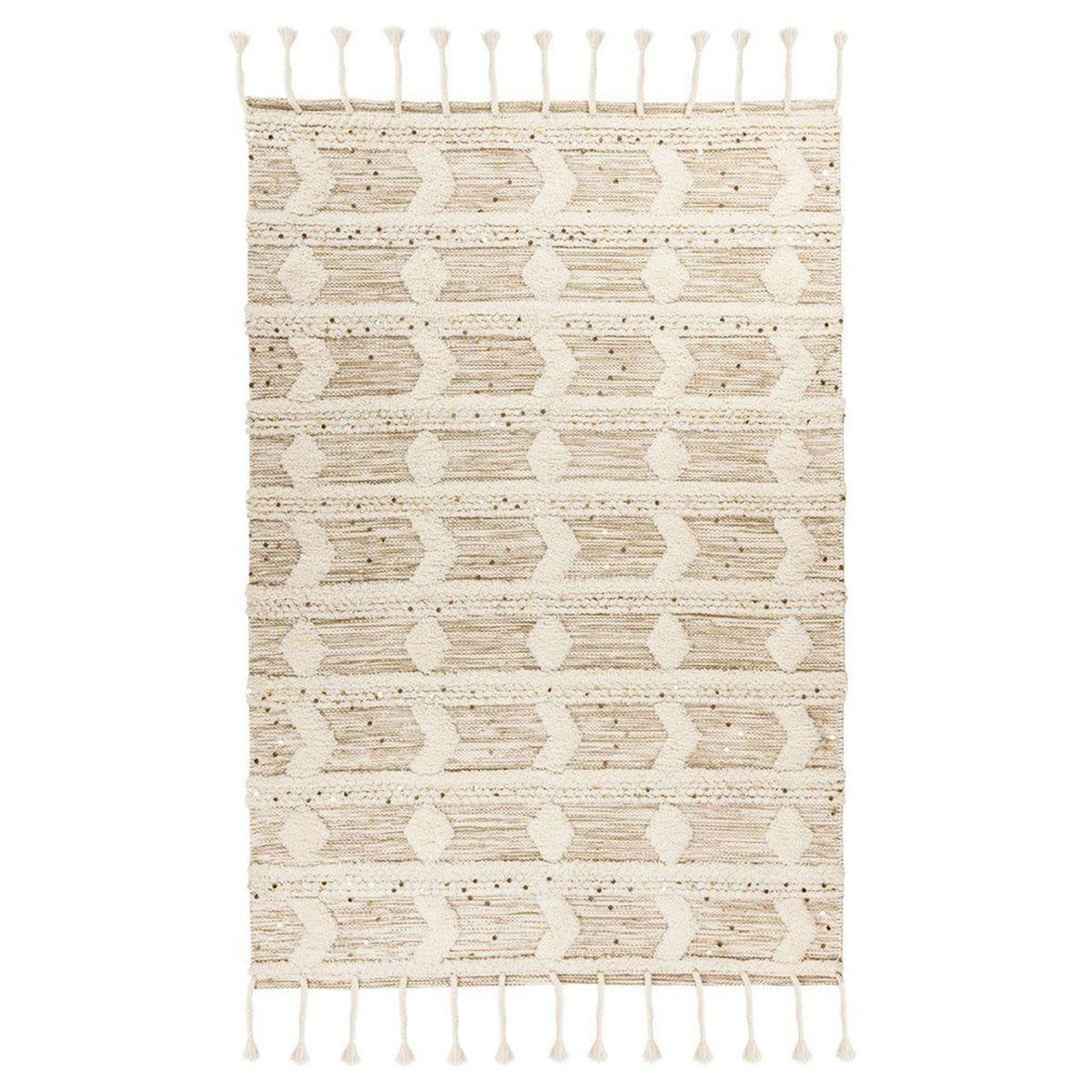 Paris Prix Tapis Bohème Tissé Fait à la Main  Bohist  Crème & Kaki